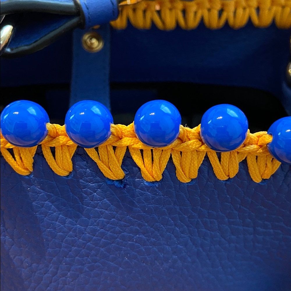 Strathberry Stylish Blue Bucket Bag - Picture 2 of 9